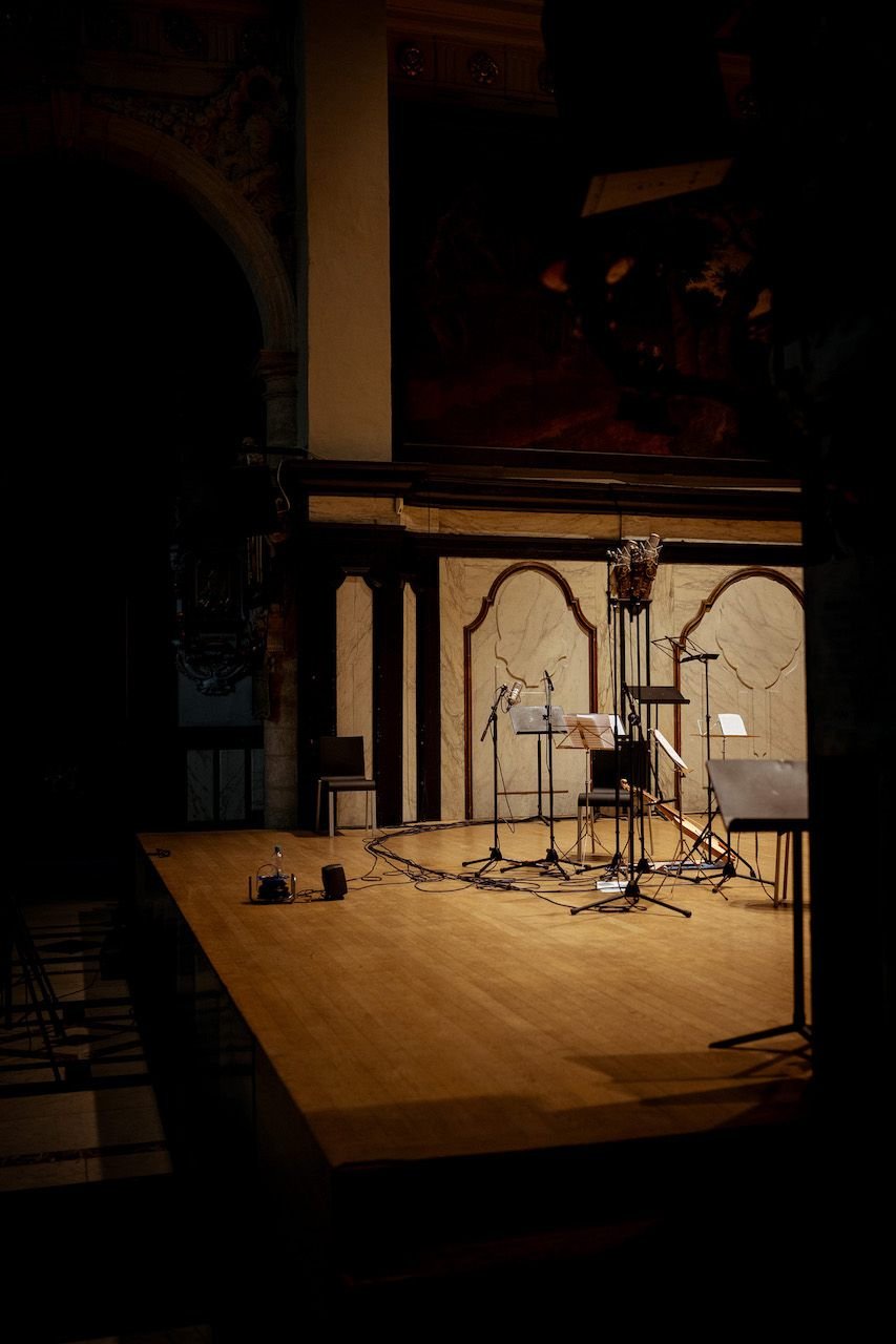 Stage Setting for Album Recording of Sollazzo Ensemble (2023)