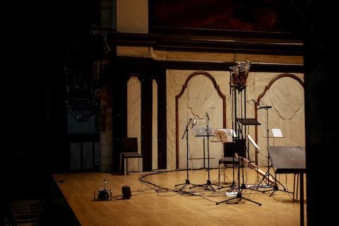 Stage Setting for Album Recording of Sollazzo Ensemble (2023)