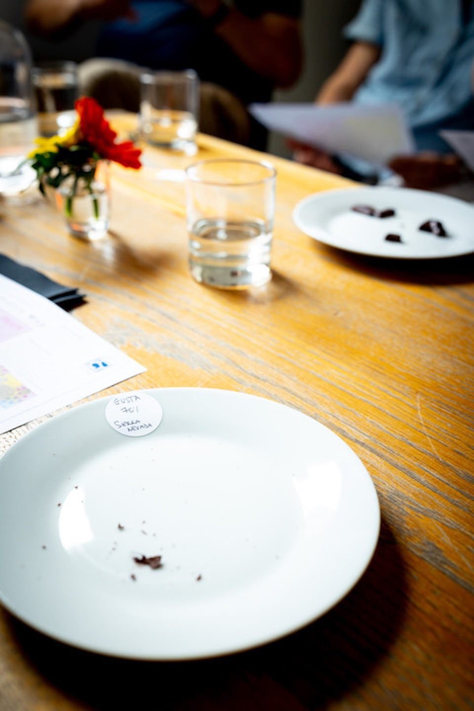 Finished plates during Coup the chocolat Tasting (2024)